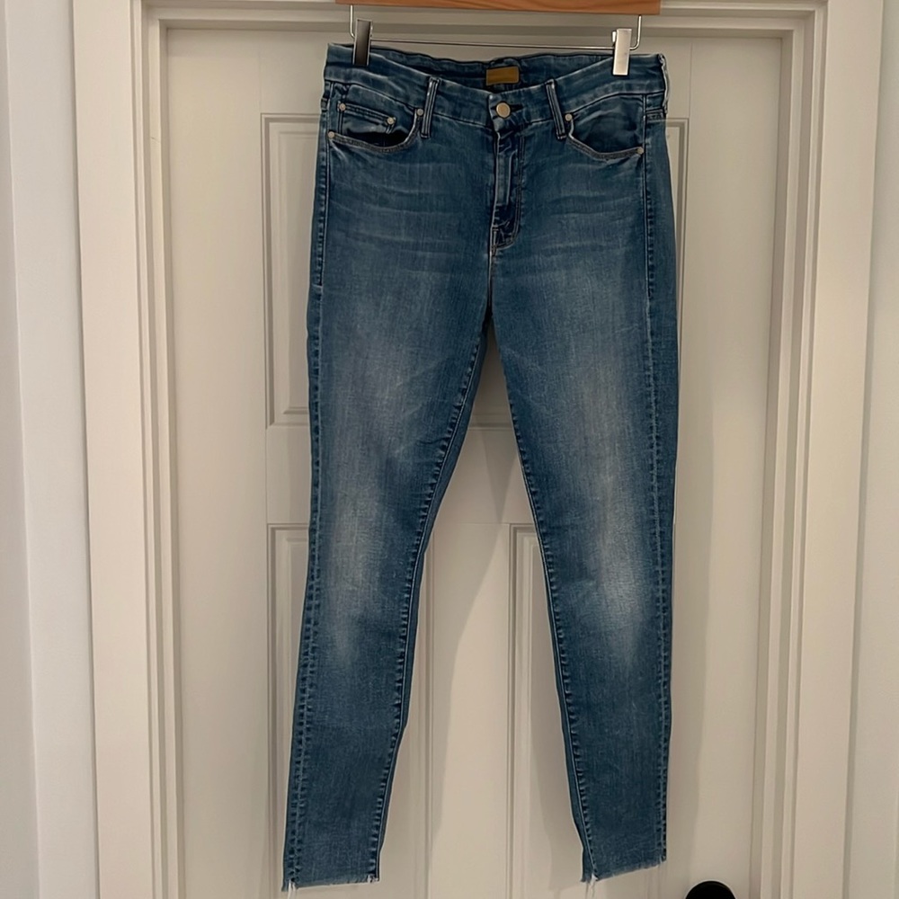 Mother Denim The Looker Ankle Fray Size 30